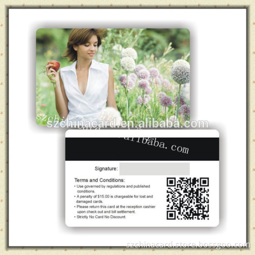 most popular 4C printing plastic card with magnetic stripe, business card